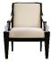 Victoire fauteuil Black lacquered &amp; ivory silk and Clear crystal - Lalique
